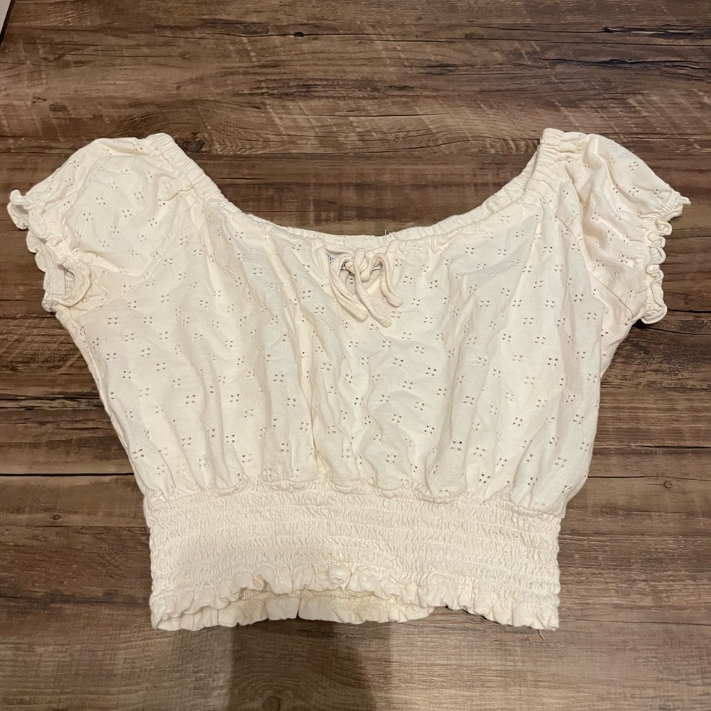 Women’s White and Navy Blue Crop Tops from Arizona Jean Co. sizes: S